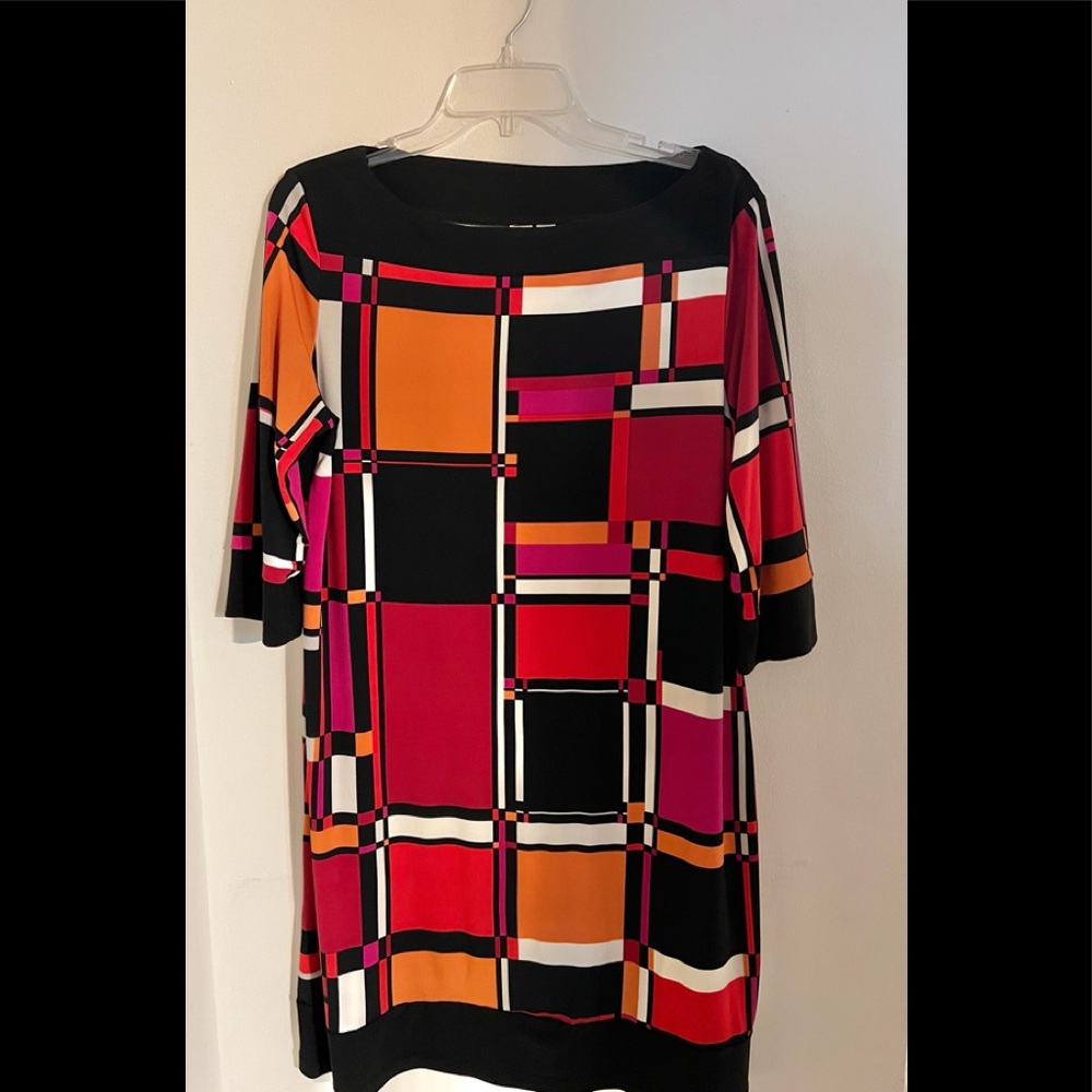 Abstract patterned dress by Emma & Michele